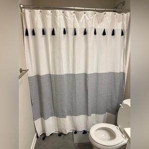 Shower Curtain navy/white